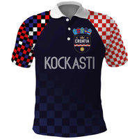 Custom Croatia Football Go Checkered Ones Polo Shirt