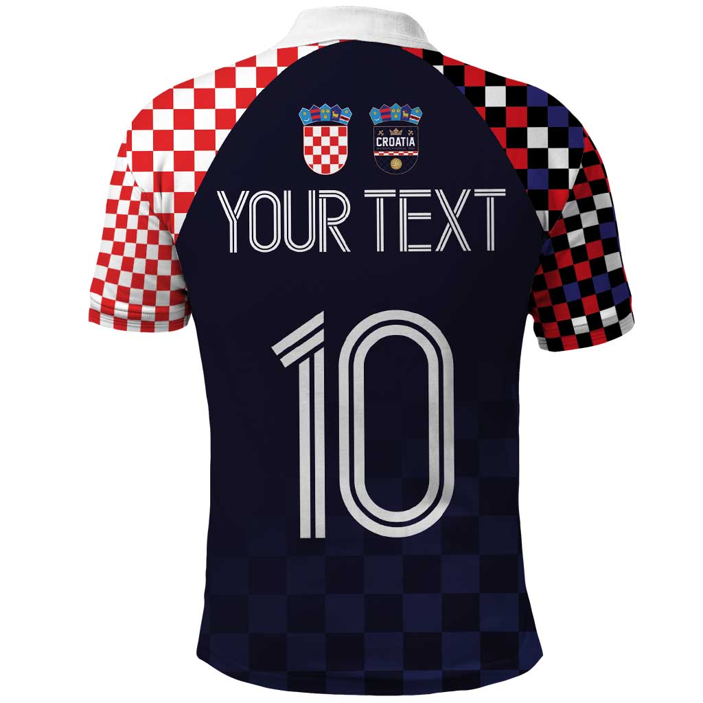 Custom Croatia Football Go Checkered Ones Polo Shirt