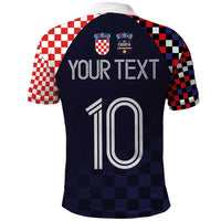 Custom Croatia Football Go Checkered Ones Polo Shirt