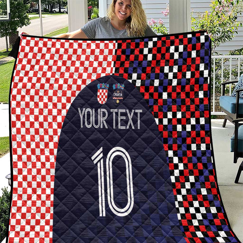 Custom Croatia Football Go Checkered Ones Quilt - Wonder Print Shop