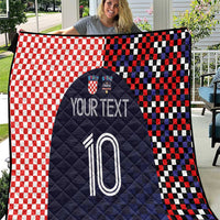 Custom Croatia Football Go Checkered Ones Quilt - Wonder Print Shop