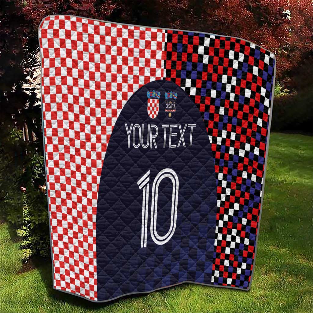Custom Croatia Football Go Checkered Ones Quilt - Wonder Print Shop