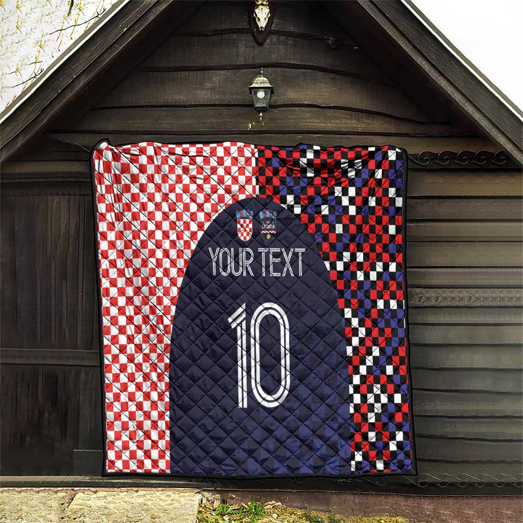 Custom Croatia Football Go Checkered Ones Quilt - Wonder Print Shop
