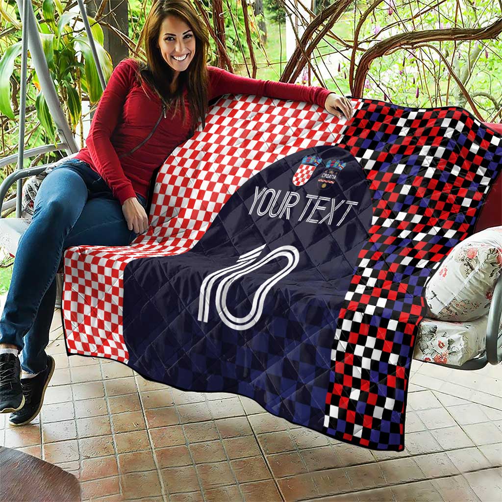 Custom Croatia Football Go Checkered Ones Quilt - Wonder Print Shop