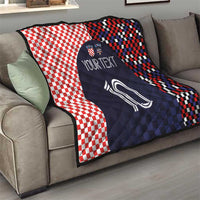 Custom Croatia Football Go Checkered Ones Quilt - Wonder Print Shop