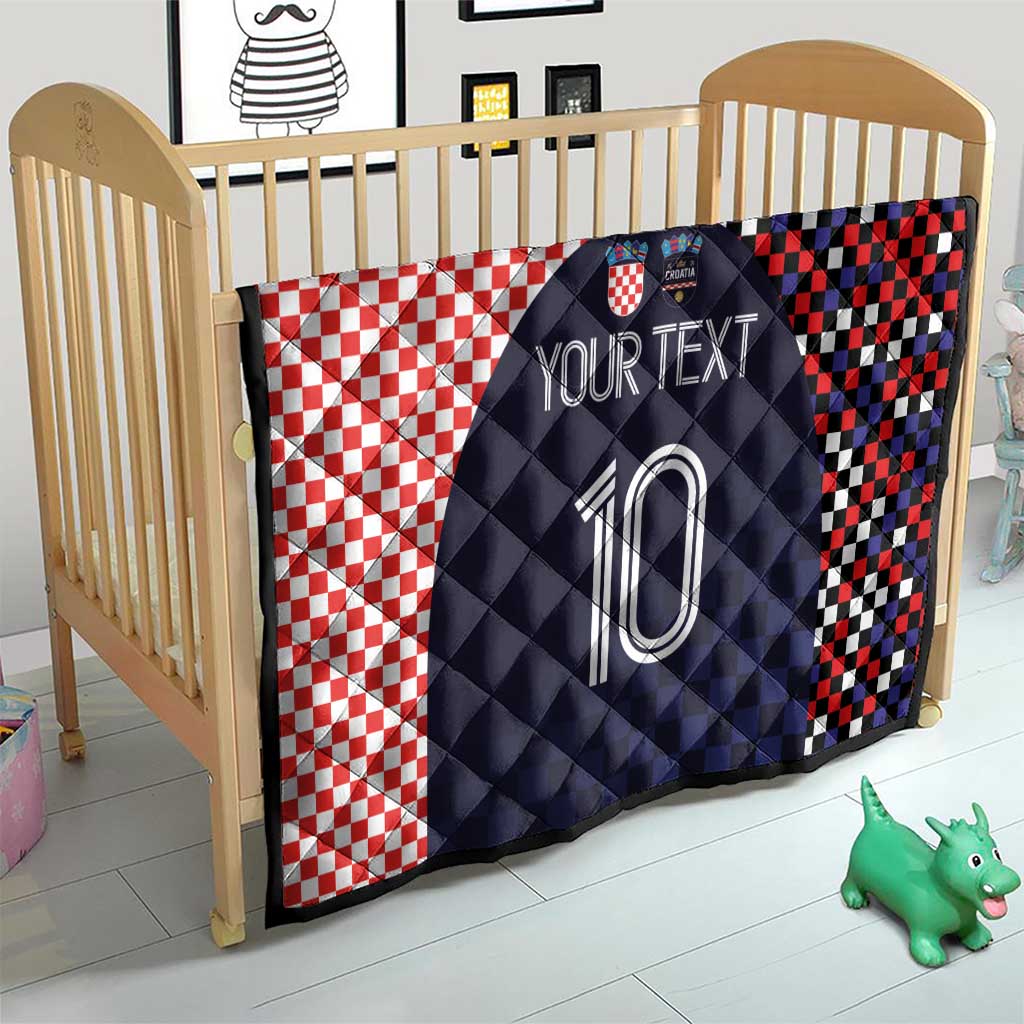 Custom Croatia Football Go Checkered Ones Quilt - Wonder Print Shop