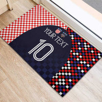 Custom Croatia Football Go Checkered Ones Rubber Doormat - Wonder Print Shop