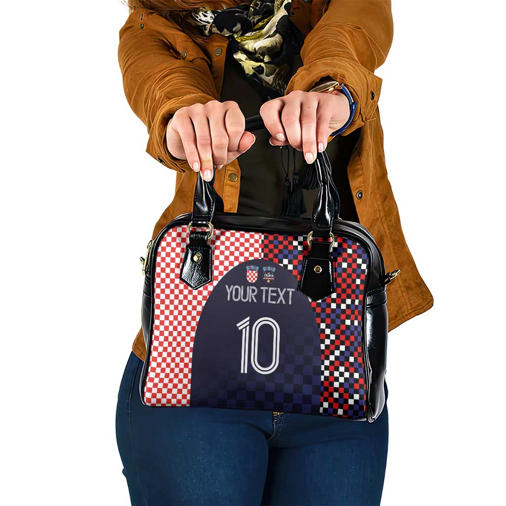 Custom Croatia Football Go Checkered Ones Shoulder Handbag - Wonder Print Shop