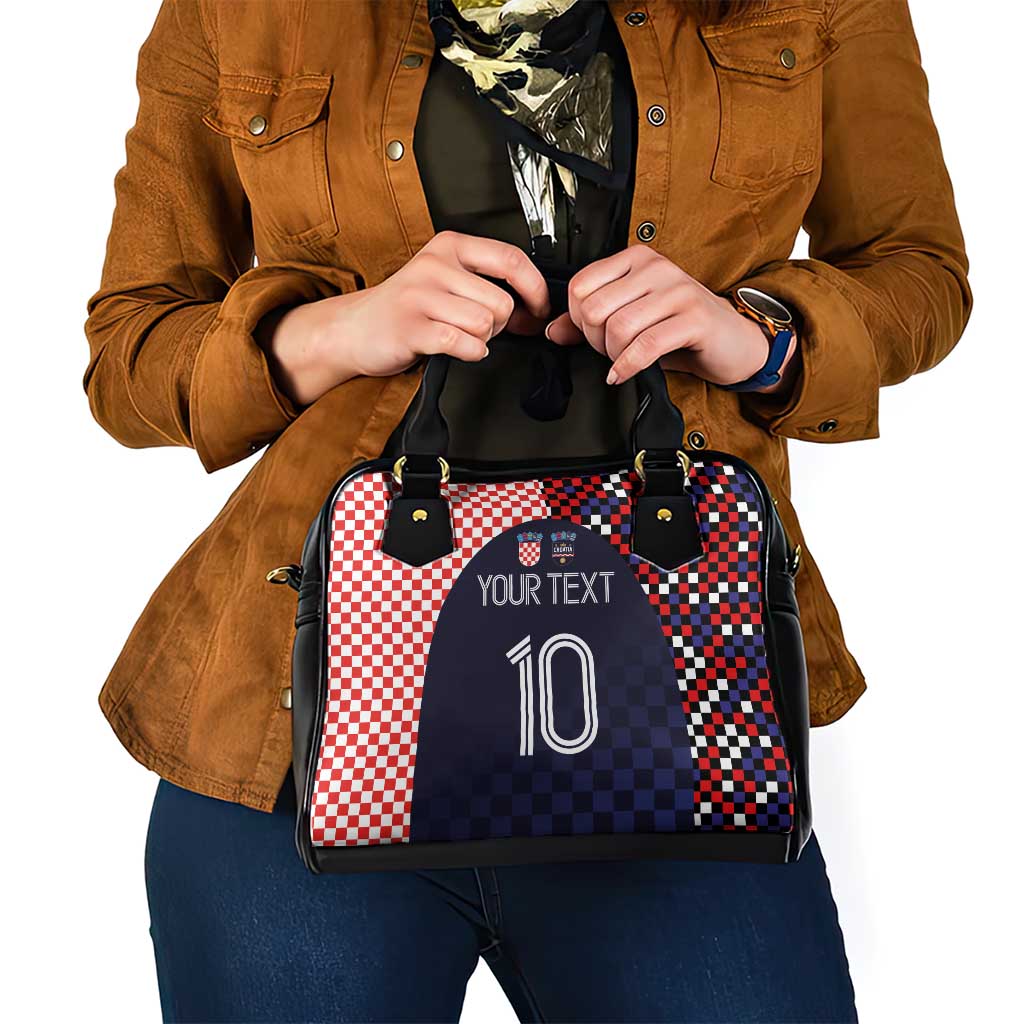 Custom Croatia Football Go Checkered Ones Shoulder Handbag - Wonder Print Shop