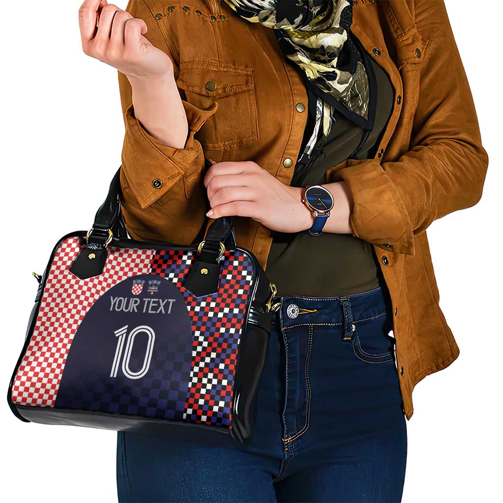 Custom Croatia Football Go Checkered Ones Shoulder Handbag - Wonder Print Shop
