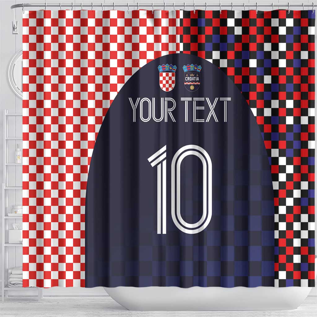 Custom Croatia Football Go Checkered Ones Shower Curtain - Wonder Print Shop
