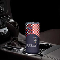 Custom Croatia Football  - Go Checkered Ones Skinny Tumbler - Wonder Print Shop