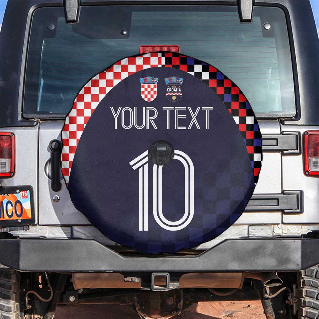 Custom Croatia Football Go Checkered Ones Spare Tire Cover - Wonder Print Shop