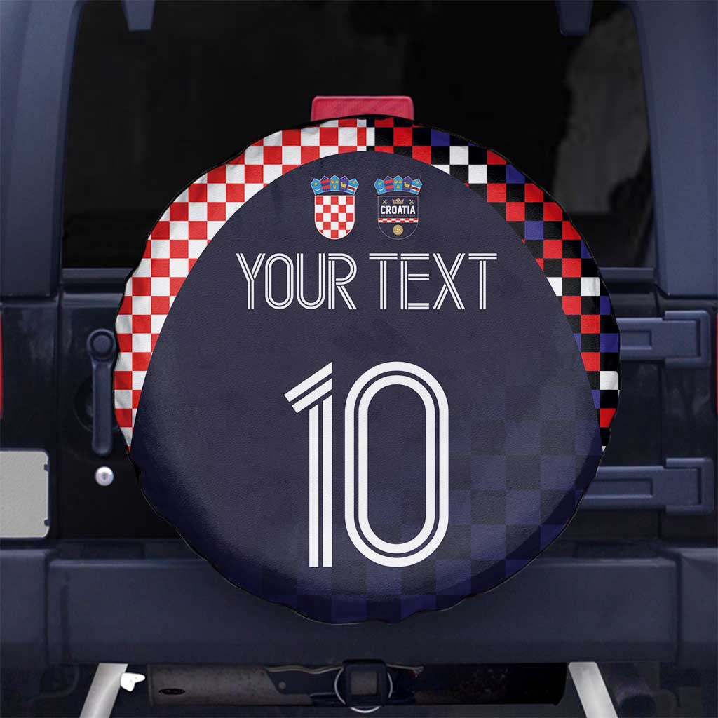 Custom Croatia Football Go Checkered Ones Spare Tire Cover - Wonder Print Shop