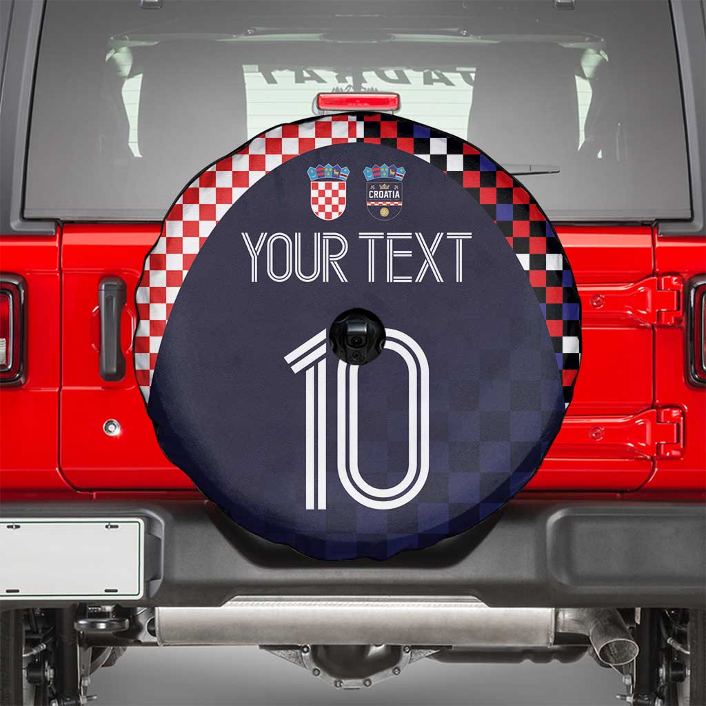 Custom Croatia Football Go Checkered Ones Spare Tire Cover - Wonder Print Shop