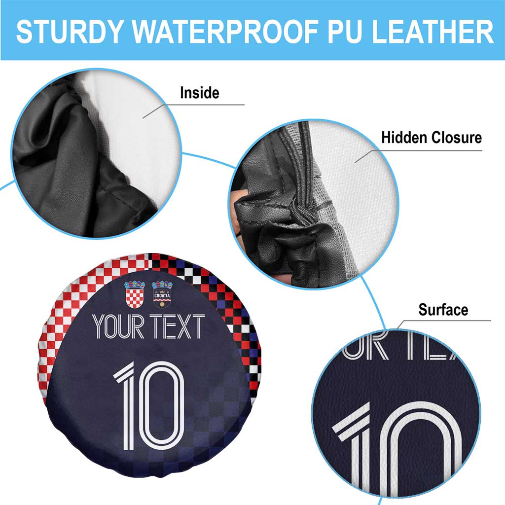 Custom Croatia Football Go Checkered Ones Spare Tire Cover - Wonder Print Shop