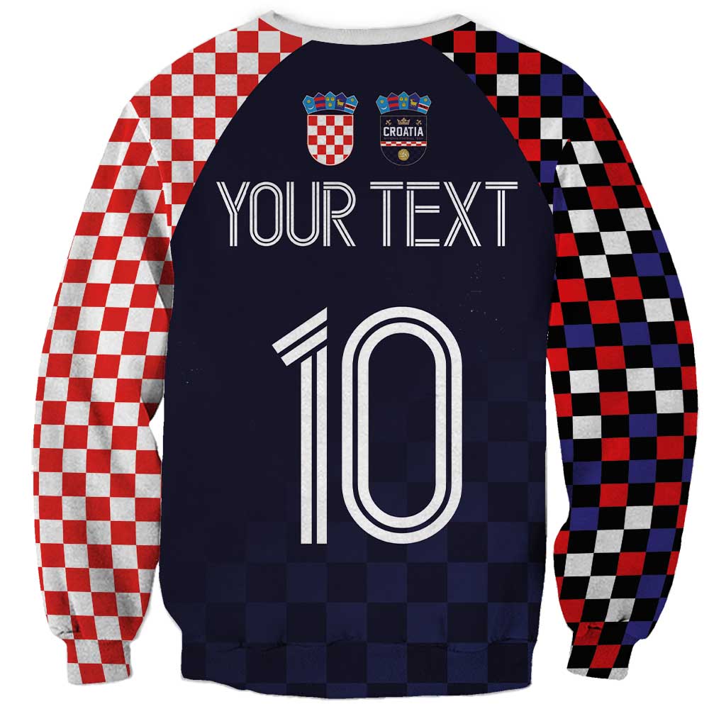 Custom Croatia Football Go Checkered Ones Sweatshirt - Wonder Print Shop