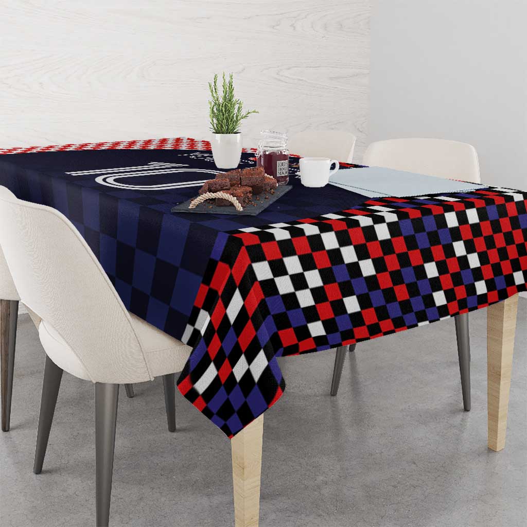 Custom Croatia Football Go Checkered Ones Tablecloth - Wonder Print Shop