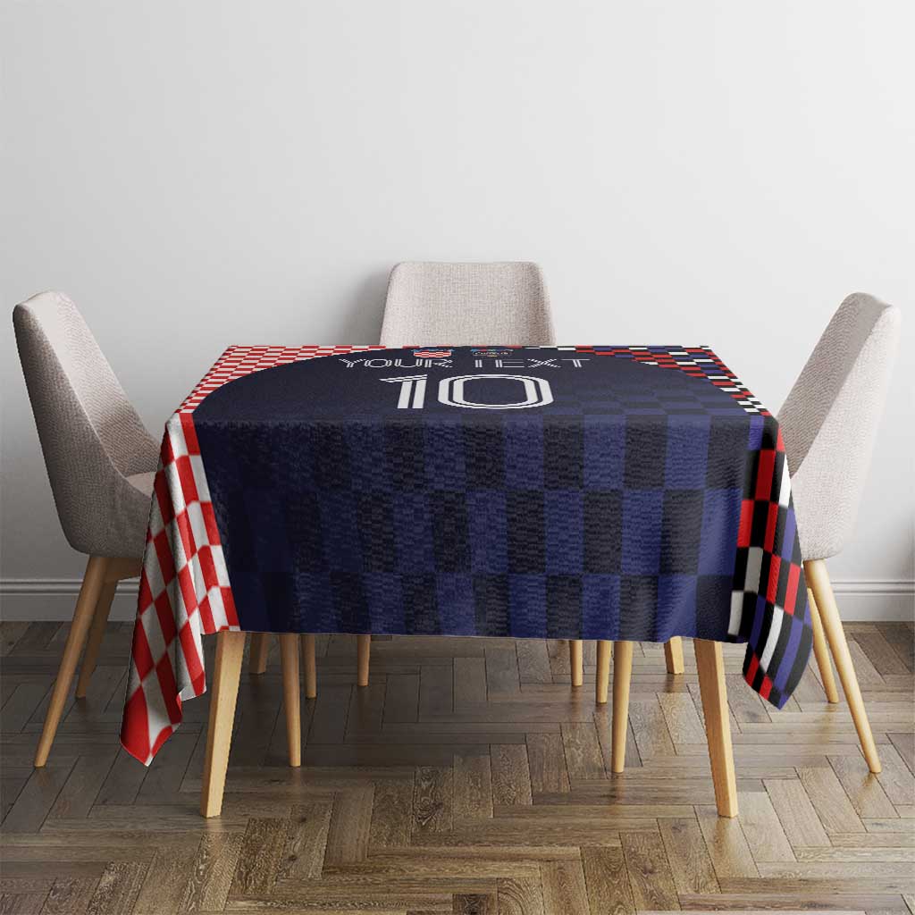 Custom Croatia Football Go Checkered Ones Tablecloth - Wonder Print Shop