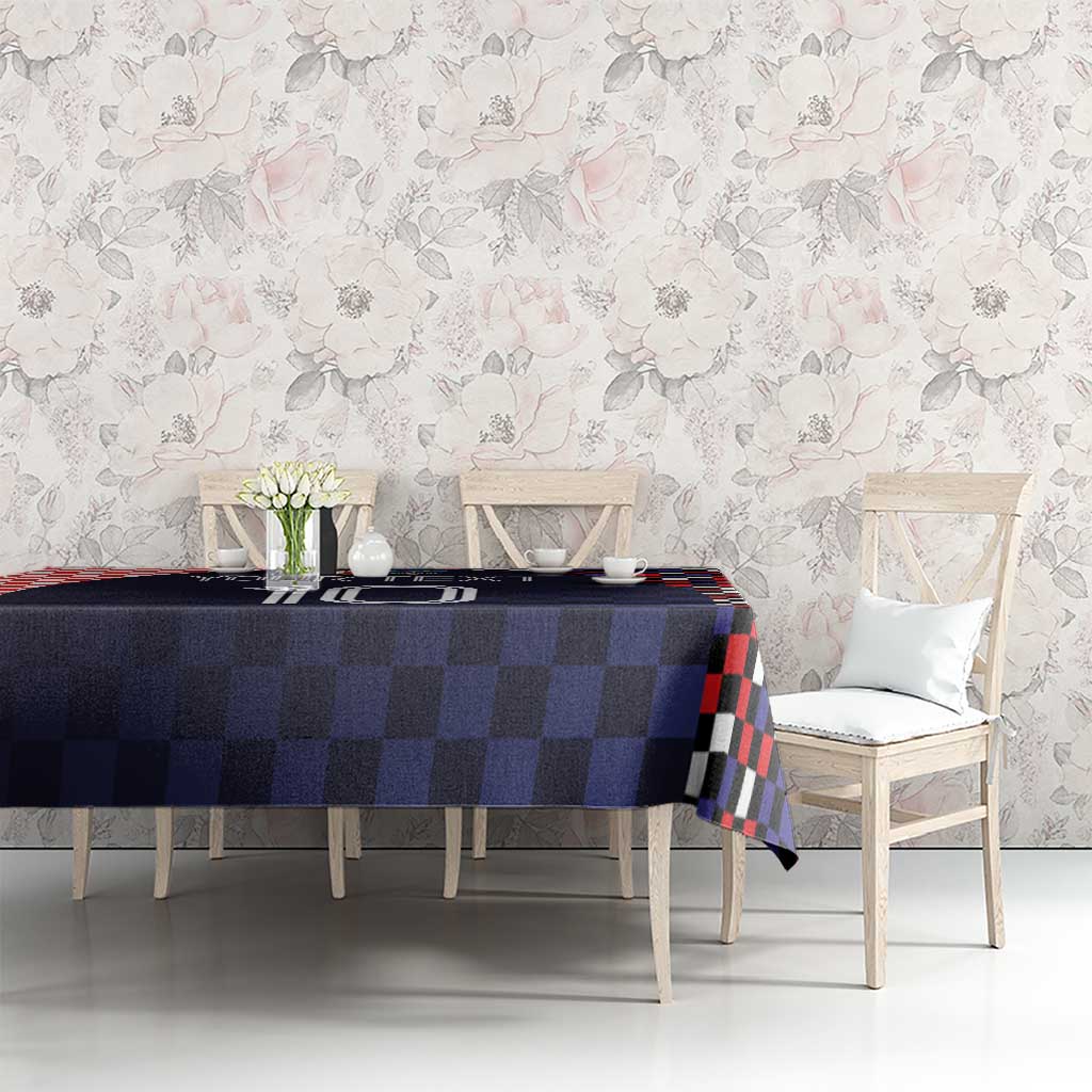 Custom Croatia Football Go Checkered Ones Tablecloth - Wonder Print Shop