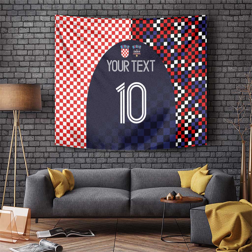 Custom Croatia Football Go Checkered Ones Tapestry - Wonder Print Shop