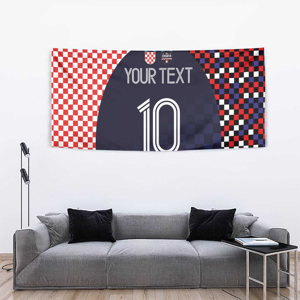 Custom Croatia Football Go Checkered Ones Tapestry - Wonder Print Shop