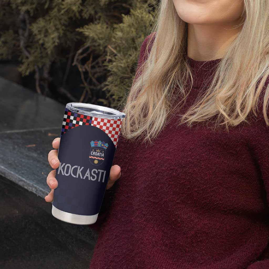 Custom Croatia Football  - Go Checkered Ones Tumbler Cup - Wonder Print Shop