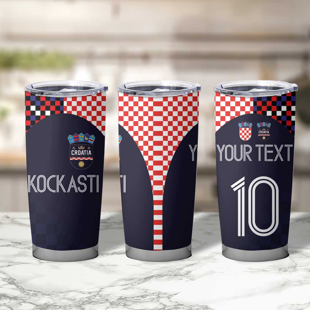 Custom Croatia Football  - Go Checkered Ones Tumbler Cup - Wonder Print Shop