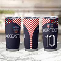 Custom Croatia Football  - Go Checkered Ones Tumbler Cup - Wonder Print Shop
