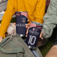Custom Croatia Football  - Go Checkered Ones Tumbler Cup - Wonder Print Shop