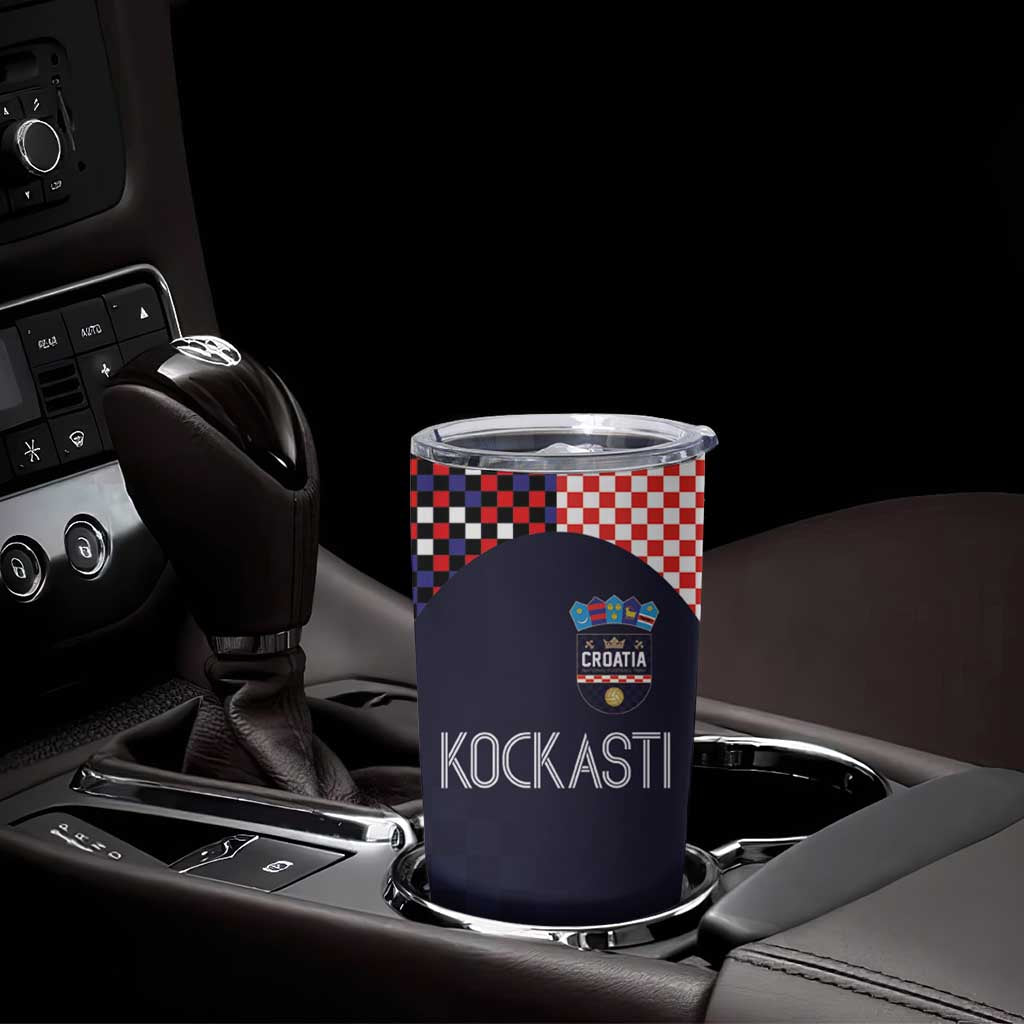 Custom Croatia Football  - Go Checkered Ones Tumbler Cup - Wonder Print Shop