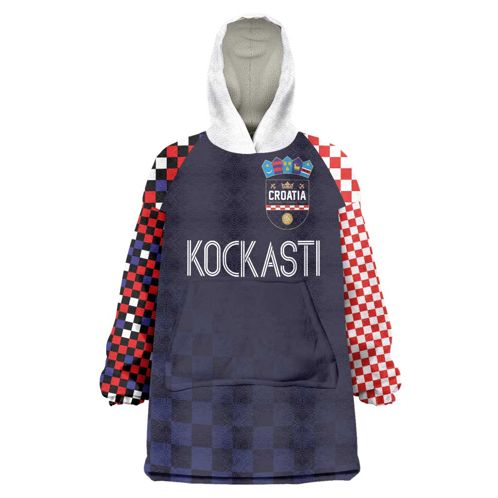 Custom Croatia Football Go Checkered Ones Wearable Blanket Hoodie - Wonder Print Shop