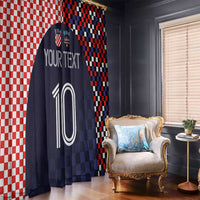 Custom Croatia Football Go Checkered Ones Window Curtain - Wonder Print Shop
