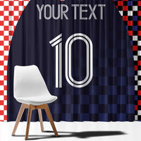 Custom Croatia Football Go Checkered Ones Window Curtain - Wonder Print Shop