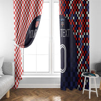 Custom Croatia Football Go Checkered Ones Window Curtain - Wonder Print Shop