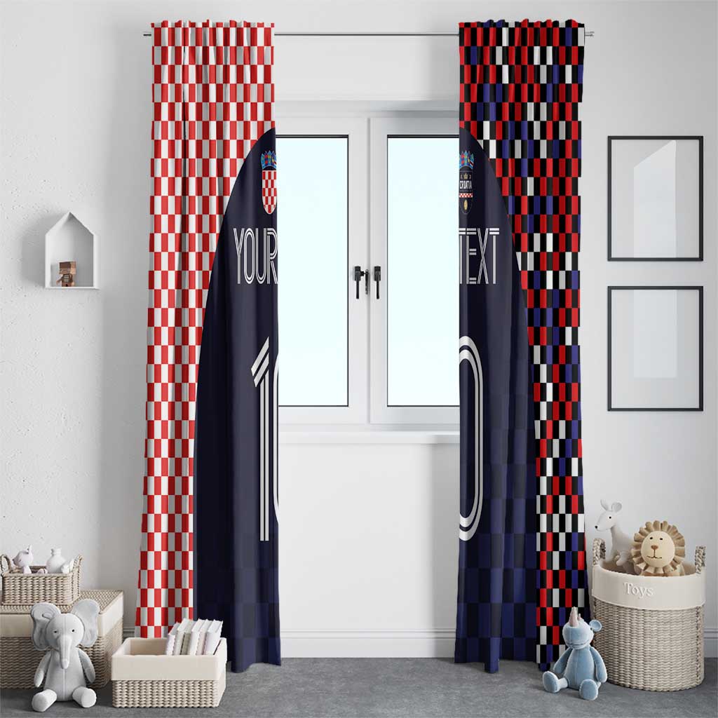 Custom Croatia Football Go Checkered Ones Window Curtain - Wonder Print Shop