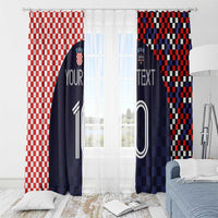 Custom Croatia Football Go Checkered Ones Window Curtain - Wonder Print Shop