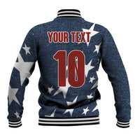 Custom United States Soccer Baseball Jacket Retro 1994 Denim Style