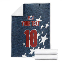 Custom United States Soccer Blanket Retro 1994 Denim Style