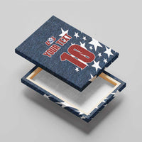 Custom United States Soccer Canvas Wall Art Retro 1994 Denim Style