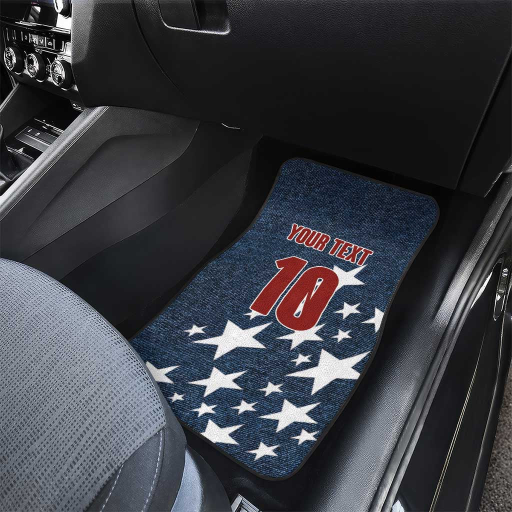 Custom United States Soccer Car Mats Retro 1994 Denim Style