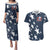 Custom United States Soccer Couples Matching Puletasi and Hawaiian Shirt Retro 1994 Denim Style