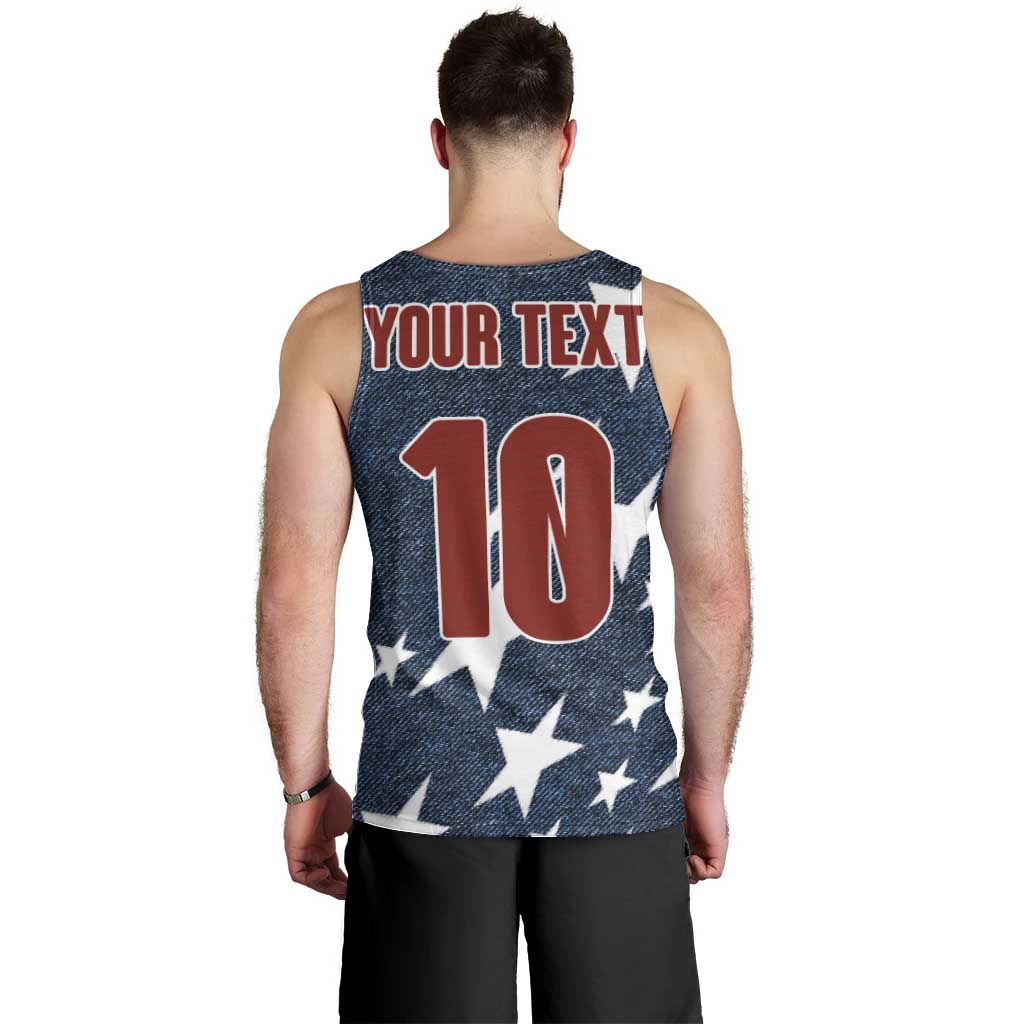 Custom United States Soccer Men Tank Top Retro 1994 Denim Style