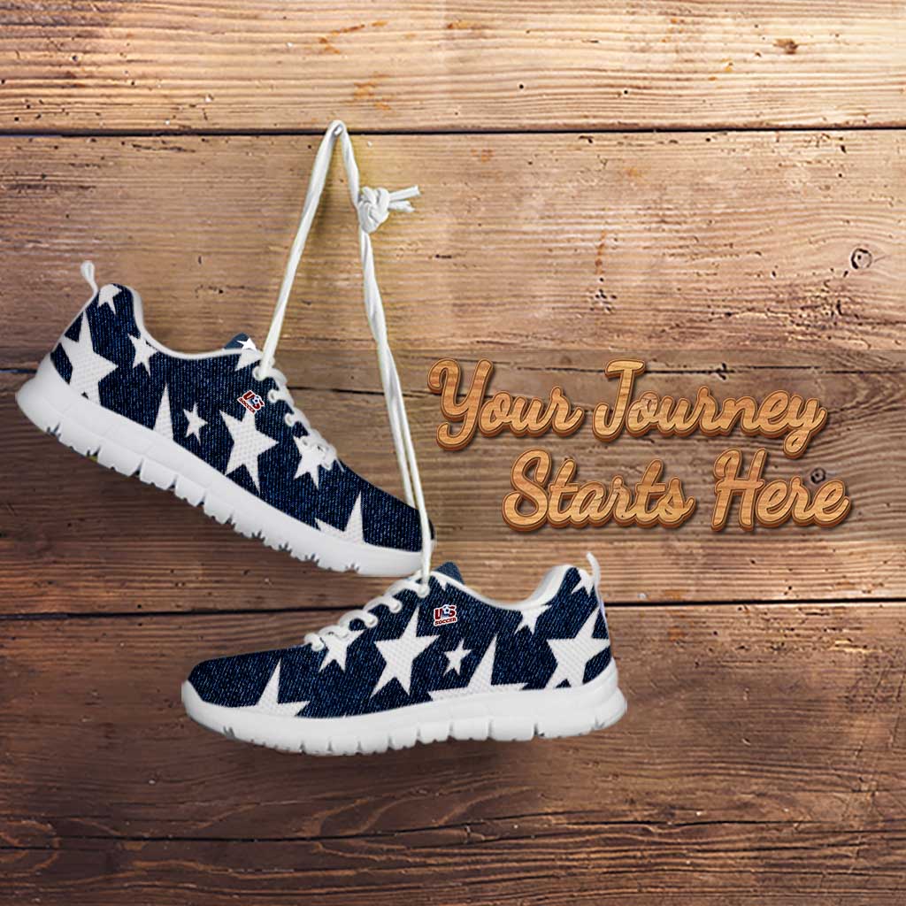 Custom United States Soccer Jersey Sneakers Retro 1994 Denim Style
