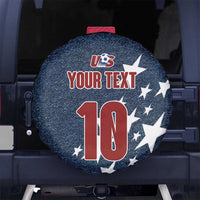 Custom United States Soccer Spare Tire Cover Retro 1994 Denim Style - Wonder Print Shop