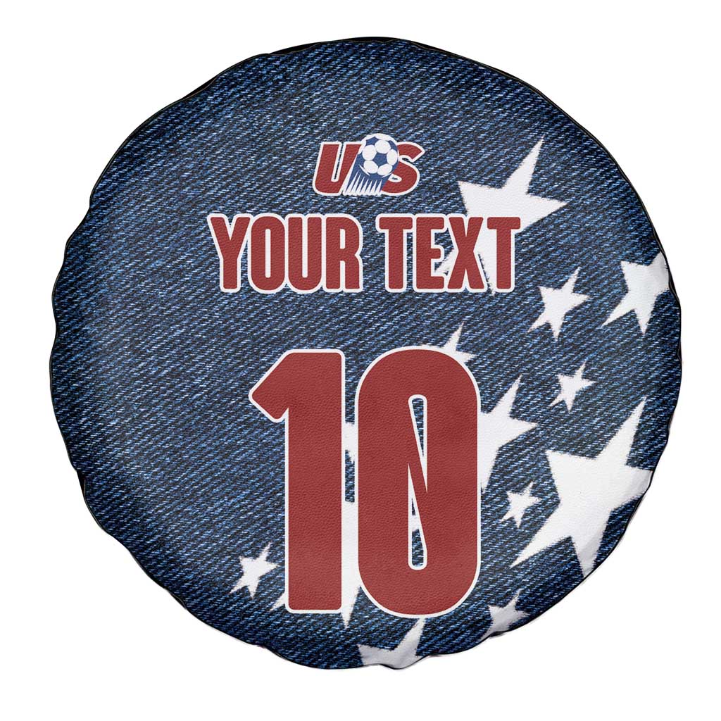 Custom United States Soccer Spare Tire Cover Retro 1994 Denim Style - Wonder Print Shop