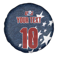 Custom United States Soccer Spare Tire Cover Retro 1994 Denim Style - Wonder Print Shop