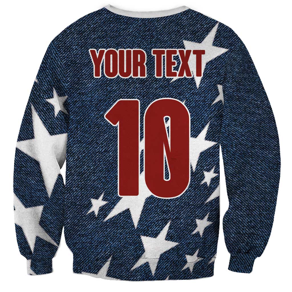 Custom United States Soccer Sweatshirt Retro 1994 Denim Style - Wonder Print Shop