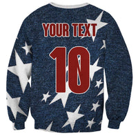 Custom United States Soccer Sweatshirt Retro 1994 Denim Style - Wonder Print Shop