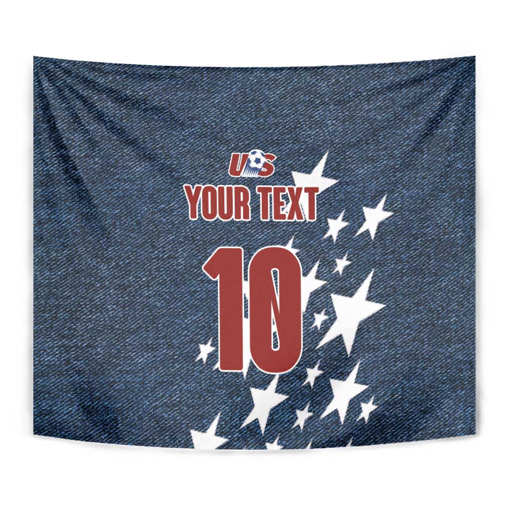 Custom United States Soccer Tapestry Retro 1994 Denim Style - Wonder Print Shop